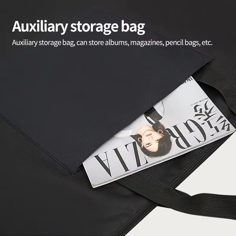 AngelMark Wasserfeste Malbretttasche aus Oxford-Stoff in Schwarz für Künstler und Studenten - Bild 2