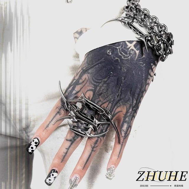 ZHUHE Ring Edelstahl, Silber, Unisex - Bild 1