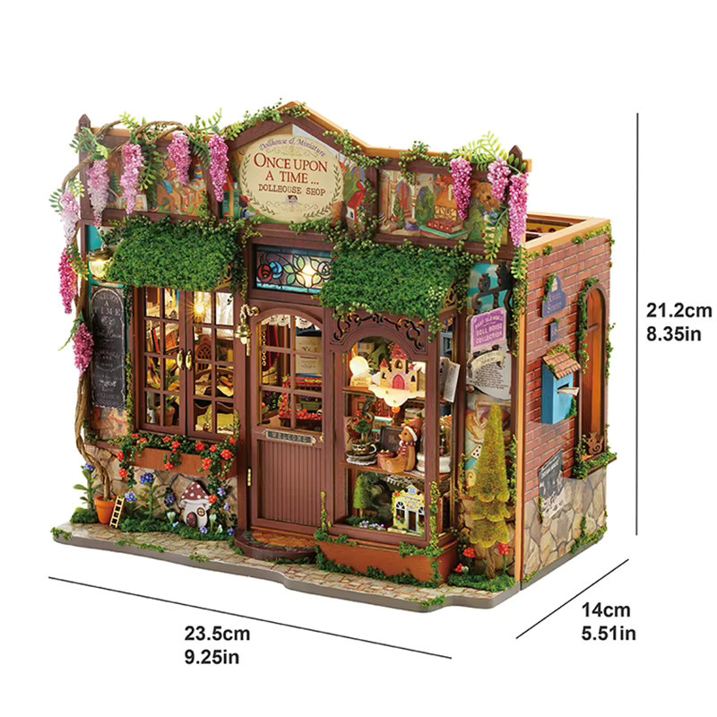 zuuton DIY Holz Miniaturen Puppenhaus, 3D Puzzle, Häuser mit Möbeln - Bild 5