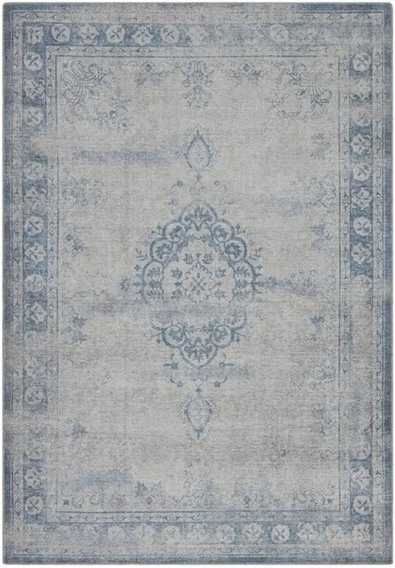 Vercai Rugs Teppich Script Medaillon in Beige und Blau, B: 290 cm, T: 200 cm - Bild 1