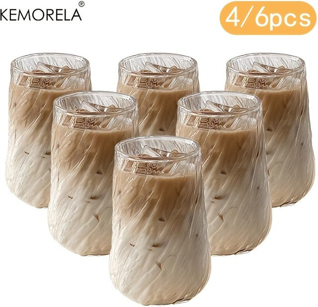 KEMORELA Glas-Tumbler mit rotierendem Streifen-Design, transparent, B/T/H: 6,0 x 6,5 x 12,0 cm - Bild 1