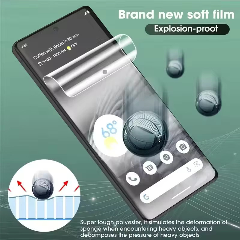 4er-Pack Hydrogel-Displayschutzfolie für Google Pixel 7, 8, 9 Pro und 9 Pro XL, transparent - Bild 2