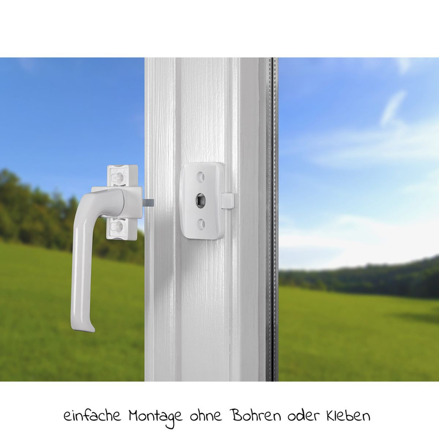 Reer WinLock Fenstersicherung und Balkontürsicherung 3er-Pack in Grau und Weiß - Bild 4