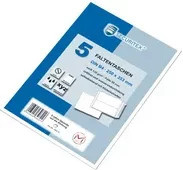 SECURITEX Faltentasche DIN B4 selbstklebend aus Papier, Weiß, 5er Packung - Bild 1