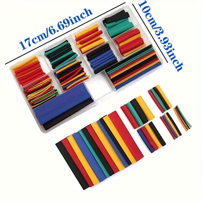 AOKIN Schrumpfschlauch Set aus Polyolefin mit 164/328 Stück in Mehrfarben zur Isolierung von Kabeln und Drähten für elektrische Verkabelungen und Reparaturen - Bild 2