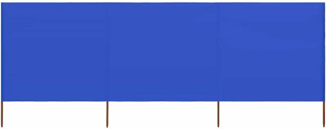 vidaXL 3-teiliges Windschutzgewebe Blau B: 400 cm, H: 120 cm - Bild 1