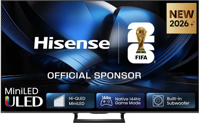 Hisense 85U7DSE Hi-QLED MiniLED Smart-TV in Schwarz mit 4K Ultra HD, 144 Hz und Sprachsteuerung - Bild 1