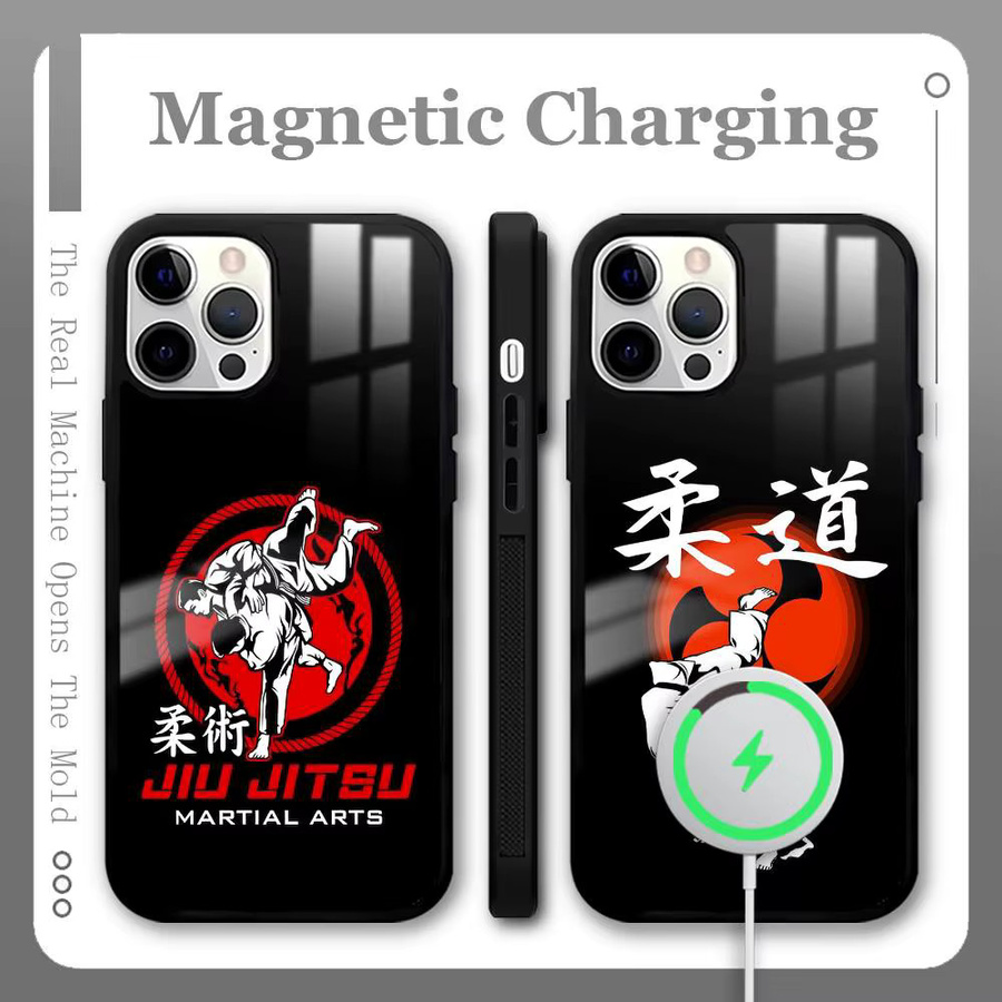 Judo I Love Judo MagSafe Handyhülle für iPhone 11 bis 16 Pro Max Plus Mini in Schwarz - Bild 4