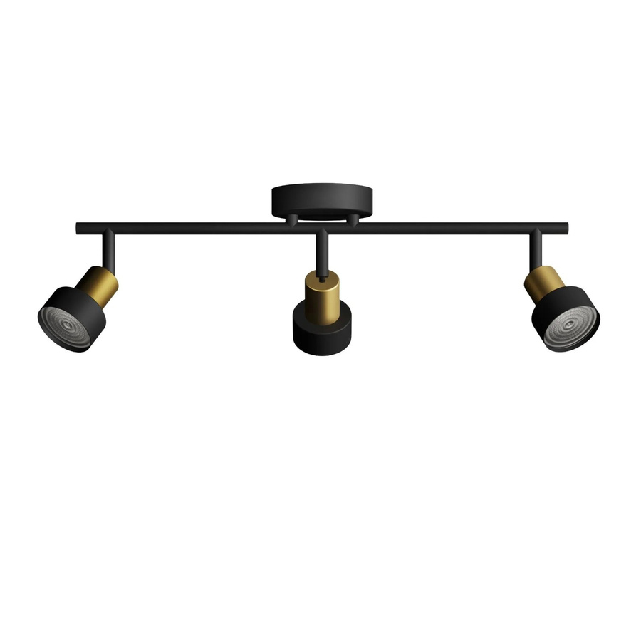 Philips Hue Spot Conduit 3-flammige LED Deckenleuchte GU10, Schwarz-Gold, verstellbar - Bild 2