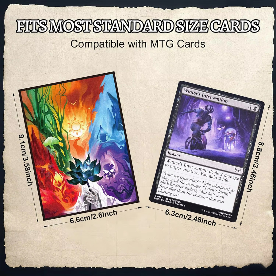 Marsguard TCG-Kartenhüllen, Fantasy, Magic, Nachfüllpack, 100 Stück - Bild 5