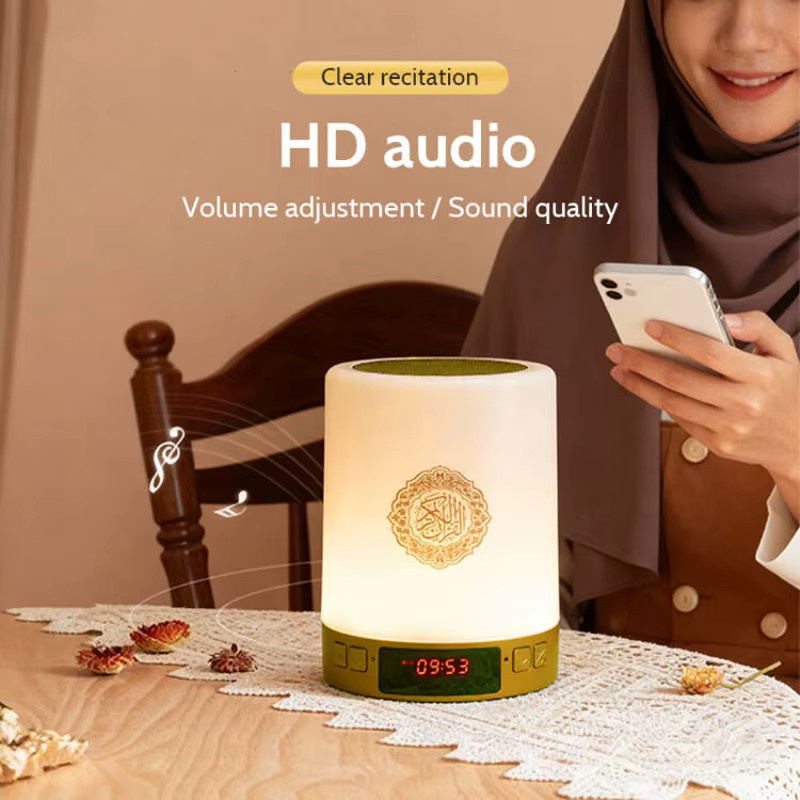 AyeBeau Azan-Uhr mit Bluetooth-Lautsprecher und Nachtlicht in Weiß - Bild 5