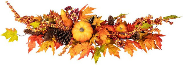 Herbstliche Tischdeko Pflanze von viva domo in Orange, Braun und Mehrfarbig