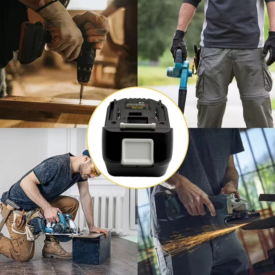 Akku-Adapter Schwarz für Bosch, Dewalt, Einhell und Parkside 18V Li-Ionen-Akkus zur Nutzung mit Makita 18V Elektrowerkzeugen - Bild 5