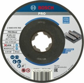 Bosch Gekröpfte Trennscheibe Standard für Metall X-Lock, Durchmesser: 125 mm, Schwarz - Bild 1