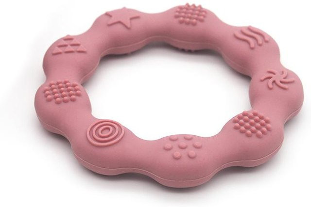 Binchi Outdoor Product Silikon Beißring Tierarmband für Babys in Rosa, BPA-frei - Bild 1