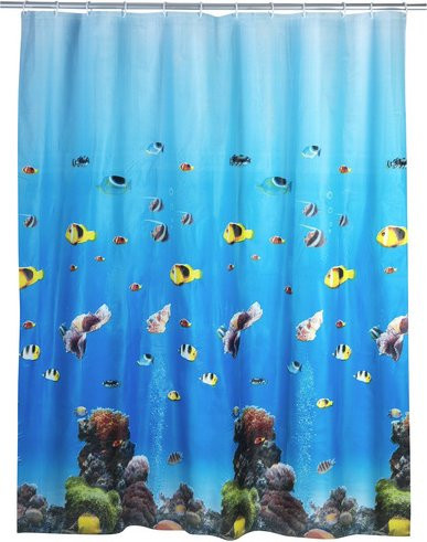 WENKO Duschvorhang Ocean mit Unterwasserwelt Motiv in Mehrfarbig, B/H: 180 x 200 cm - Bild 1