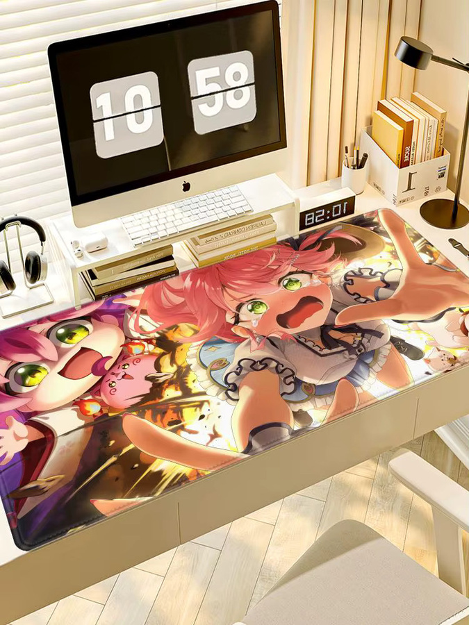 HYBXAXC Hololive Sakura Miko Mauspad, rutschfestes Gaming-Mauspad für PC und Laptop, mehrfarbig - Bild 6