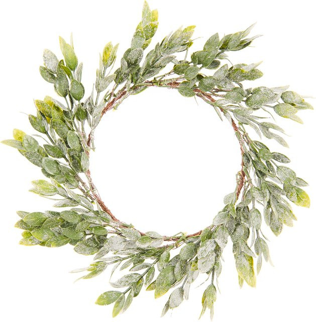 Rico Design Blätterkranz geeist in Grün für Weihnachten - Bild 1