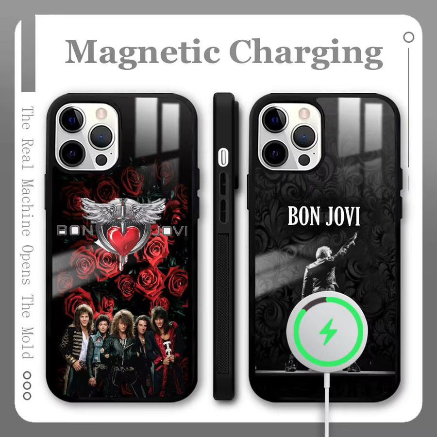 B-Bon J-Jovi Band Handyhülle mit MagSafe Magnet für iPhone 16 15 14 13 12 11 Pro Plus Max Mini Multicolor - Bild 3