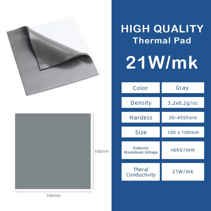 Thermalwell Hochleistungs-Wärmeleitpad-Set in Grau für SSD, GPU, CPU, NVMe M.2, PS5 und PC, Stärken: 0,5 mm, 1,0 mm, 1,5 mm - Bild 2