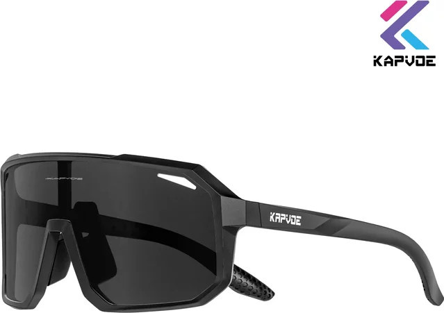 KAPVOE Sportsonnenbrille, Herren, Vollrand, Schwarz, Kunststoff, polarisiert - Bild 1