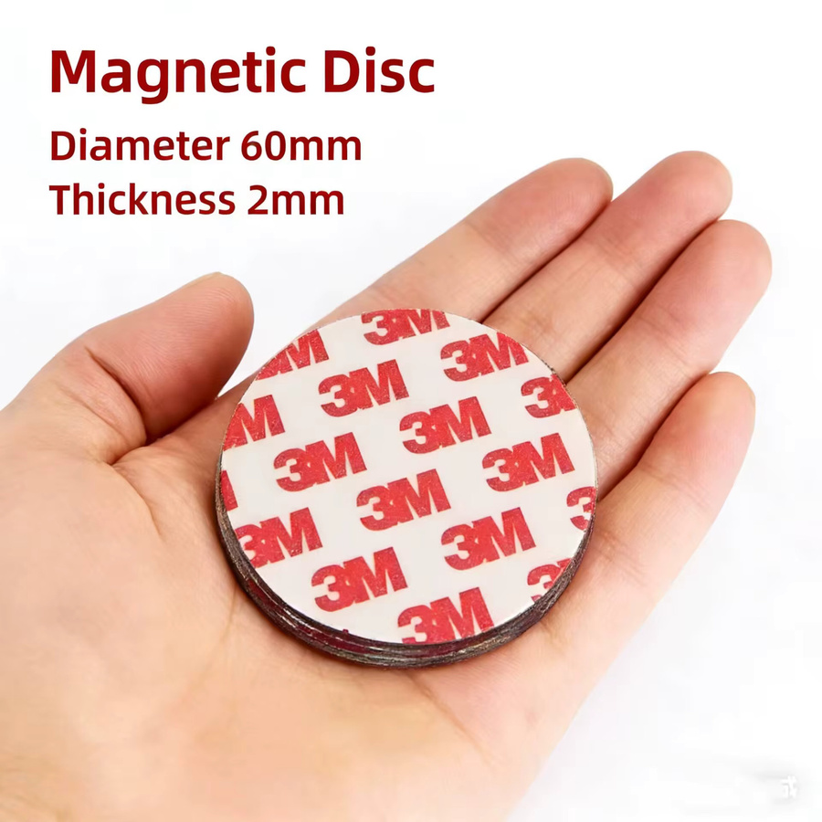 10 Stück 3M runde selbstklebende Magnetfolien mit 2 mm Dicke - Bild 4