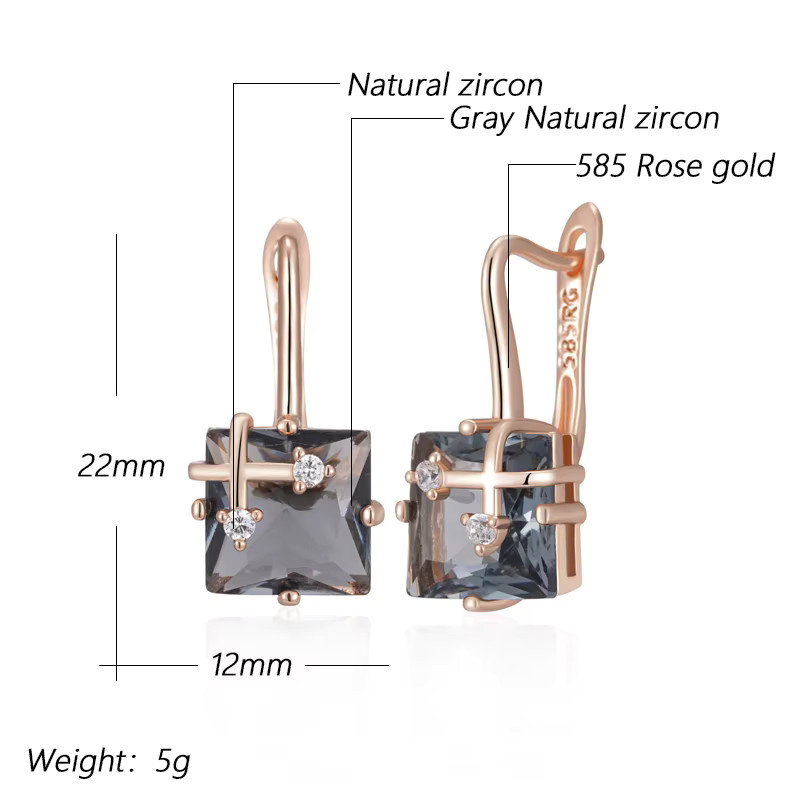 Kinel Ohrringe, 585 Gold, Roségold, Zirkonia, Damen, Vintage - Bild 2