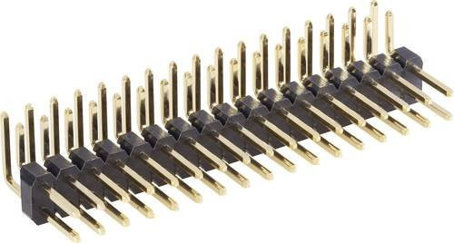 BKL Electronic Stiftleiste Standard in Gold mit 2 Reihen und 13 Polzahlen pro Reihe - Bild 1