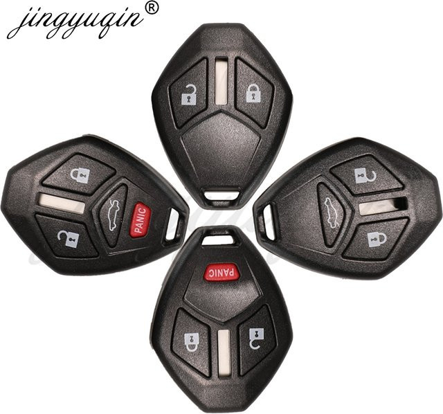Jingyuqin Schlüsselgehäuse ohne Klinge für Mitsubishi Lancer Outlander Eclipse Endeavor Galant, 2/3/4 Tasten, Schwarz - Bild 1
