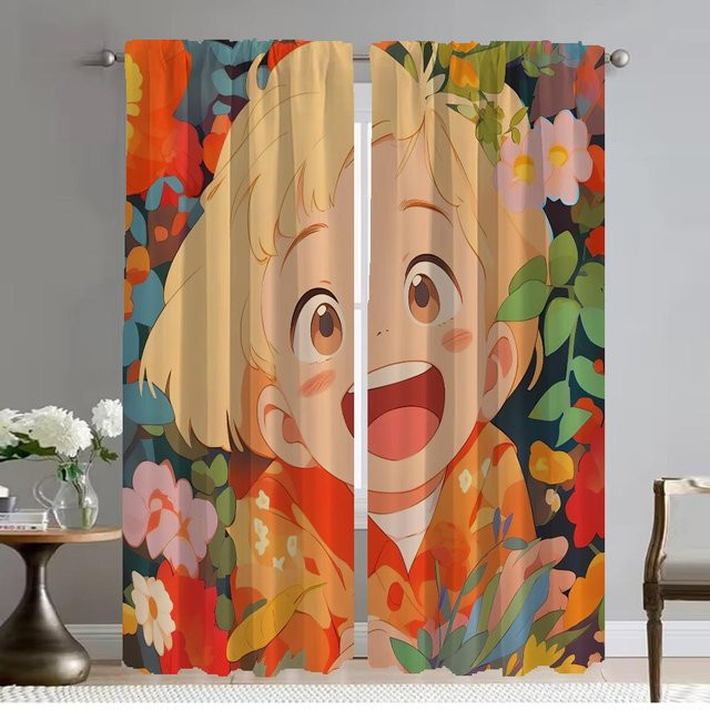 Verdunkelungsvorhang mit Stern-Motiv für das Kinderzimmer, 2er-Set, Mehrfarbig, Breite: 50 cm, Höhe: 70 cm - Bild 1