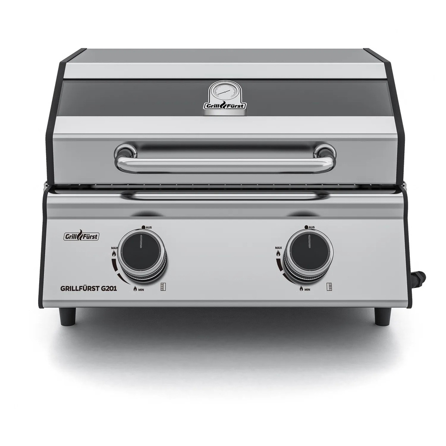 Grillfürst G201E Gasgrill mit 2 Brennern für Camping und Balkon - Bild 3