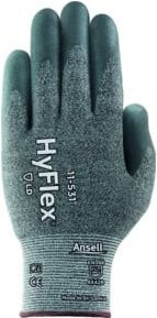 Ansell HyFlex 11-531 Nitril-Handschuhe in Schwarz und Grau, Größe 10, nach EN 388 - Bild 1