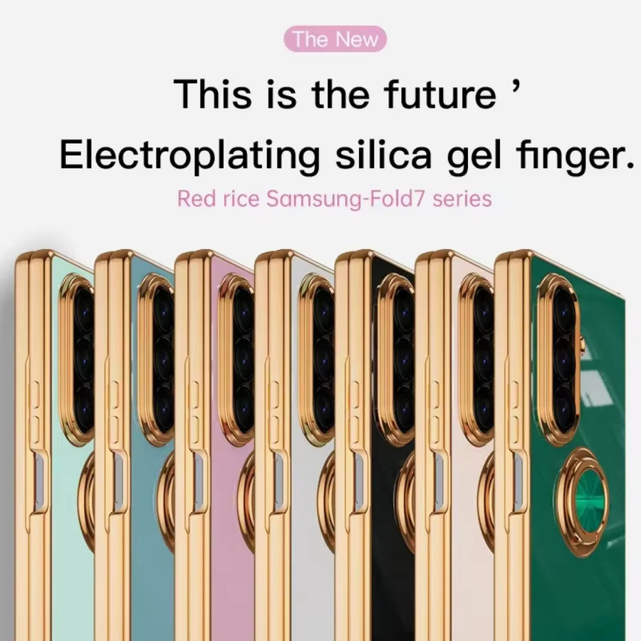 Magnetische Ring Halterung Schutzhülle für Samsung Galaxy Z Fold 7 6 5 4 in Grün mit weichem TPU-Überzug - Bild 2