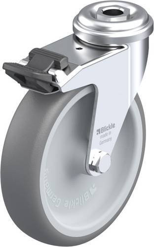 Blickle LRA-TPA 100G-FI Lenkrolle mit Feststeller in Grau und Silber, Rad-Durchmesser: 100 mm, Tragfähigkeit: 70 kg - Bild 1