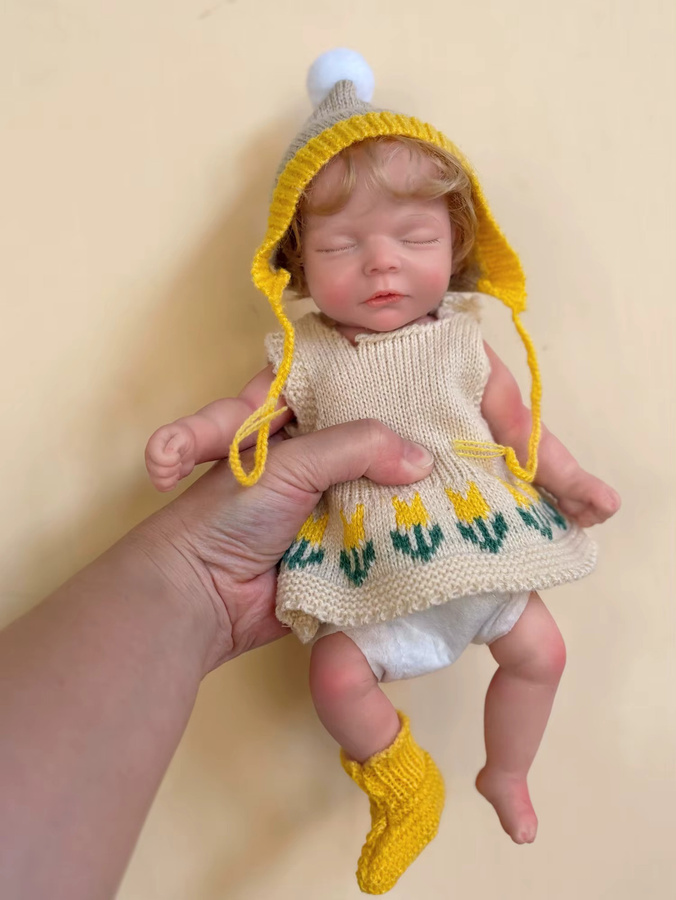 AnjoDoll Reborn Silikon Mädchen Puppe, 1-teiliges Set, Silikon - Bild 3