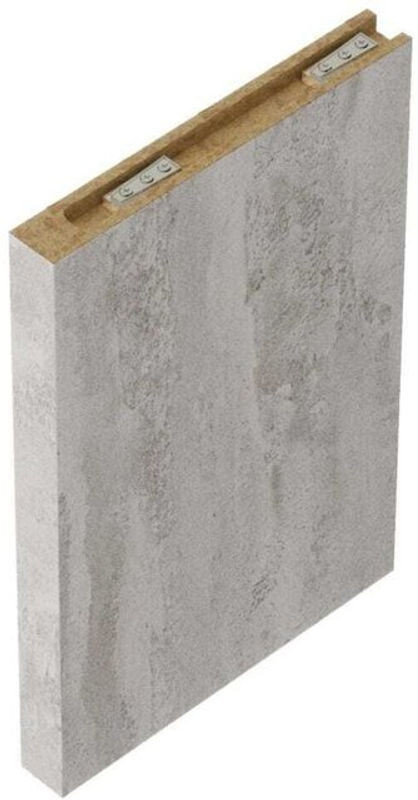 Kiamami Valentina Vertikales Element in Betonoptik, Wandmontage, Grau/Beige, Höhe: 30 cm - Bild 1