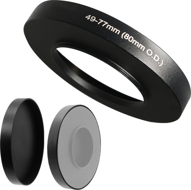 Step-Up-Ring Objektivfilter für 80-mm-Matte-Box oder 77-mm-Matte-Box-Adapter, Schwarz, Durchmesser: 80 mm - Bild 1