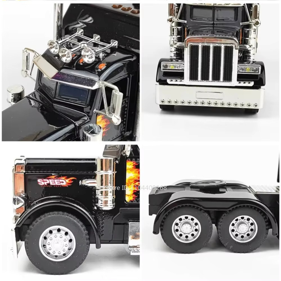 RMZ city Peterbilt 389 LKW-Spielzeug, Gehtraktor, 1:24, Metall, Licht und Sound - Bild 1
