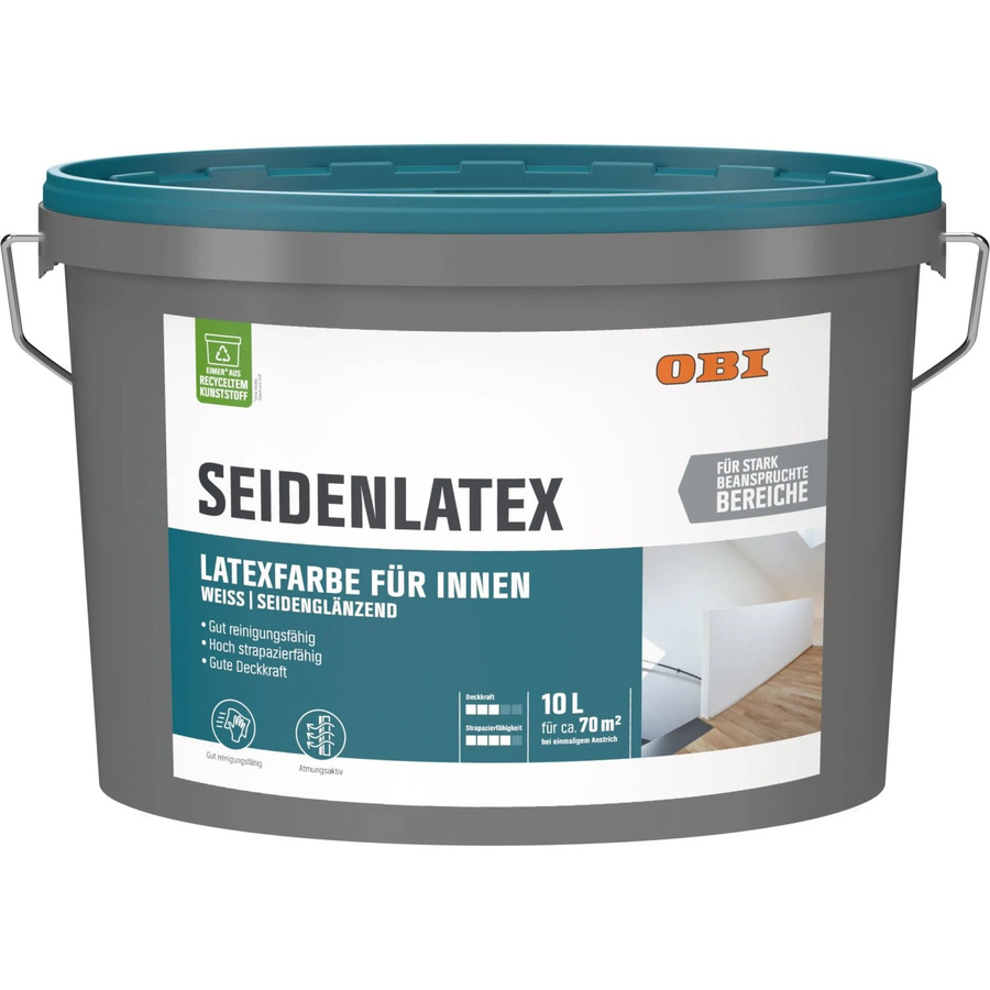 OBI Seidenlatex Weiß seidenglänzend 10 l - Bild 2