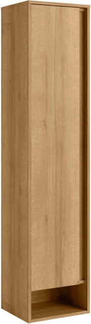 Fackelmann Bad-Hochschrank NATURA Asteiche, 1 Tür mit Soft-Close, B/T/H: 38 x 32 x 166,5 cm - Bild 1