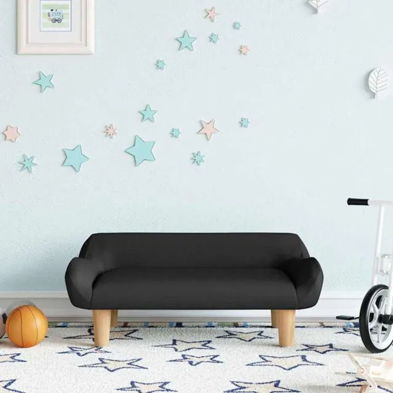 Kindersofa von vidaxl in Schwarz aus Stoff, B/T/H: 70 x 40 x 24 cm - Bild 1