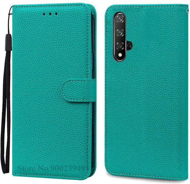 Huawei Nova 5T Brieftasche Flip Cover Handyhülle in Cyanblau - Bild 1