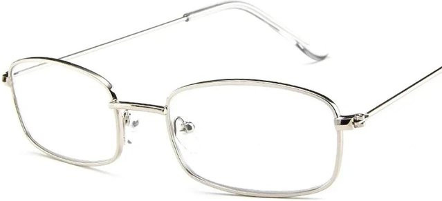Yiran bag Sonnenbrille, Unisex, Rechteckig, Metall, Vollrand, Silber - Bild 1