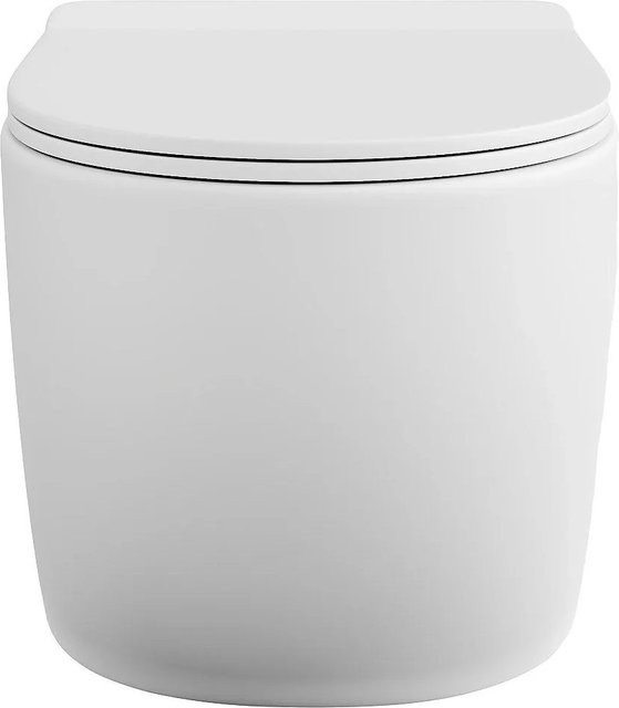 Vente-unique Hänge-WC aus Keramik in Weiß mit Rimless-System, Breite: 36 cm - Bild 1