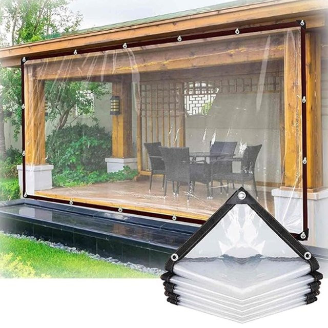 Transparentes wasserdichtes Wachstuch als regensichere Pflanzenabdeckung für Gewächshäuser und Gartenmöbel im Freien - Bild 1