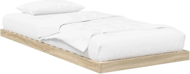 vidaXL Bodenbettrahmen Sonoma Eiche aus Holzwerkstoff, B/T/H: 200 x 80 x 79,5 cm - Bild 1
