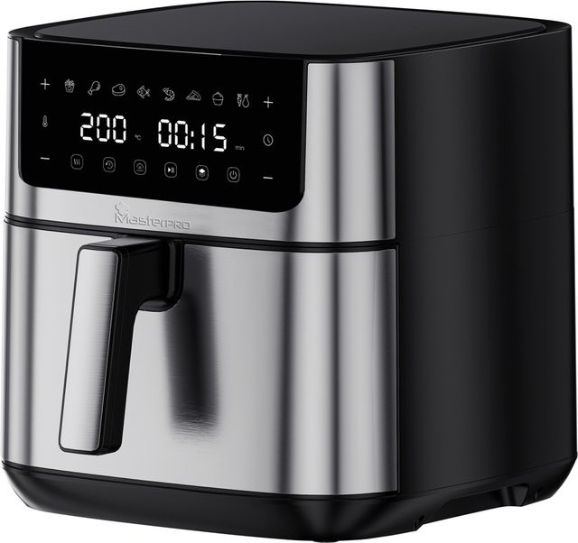 MASTERPRO Heißluftfritteuse BGMP-9532 in Silber mit Edelstahlgehäuse, 6 l - Bild 1