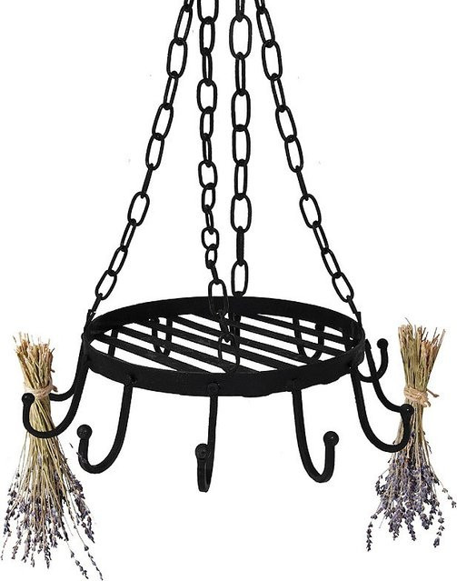 Kräuterkorb Nostalgie Deckenhänger von zeitzone aus Eisen in Schwarz im Antik-Stil Durchmesser: 40 cm - Bild 1