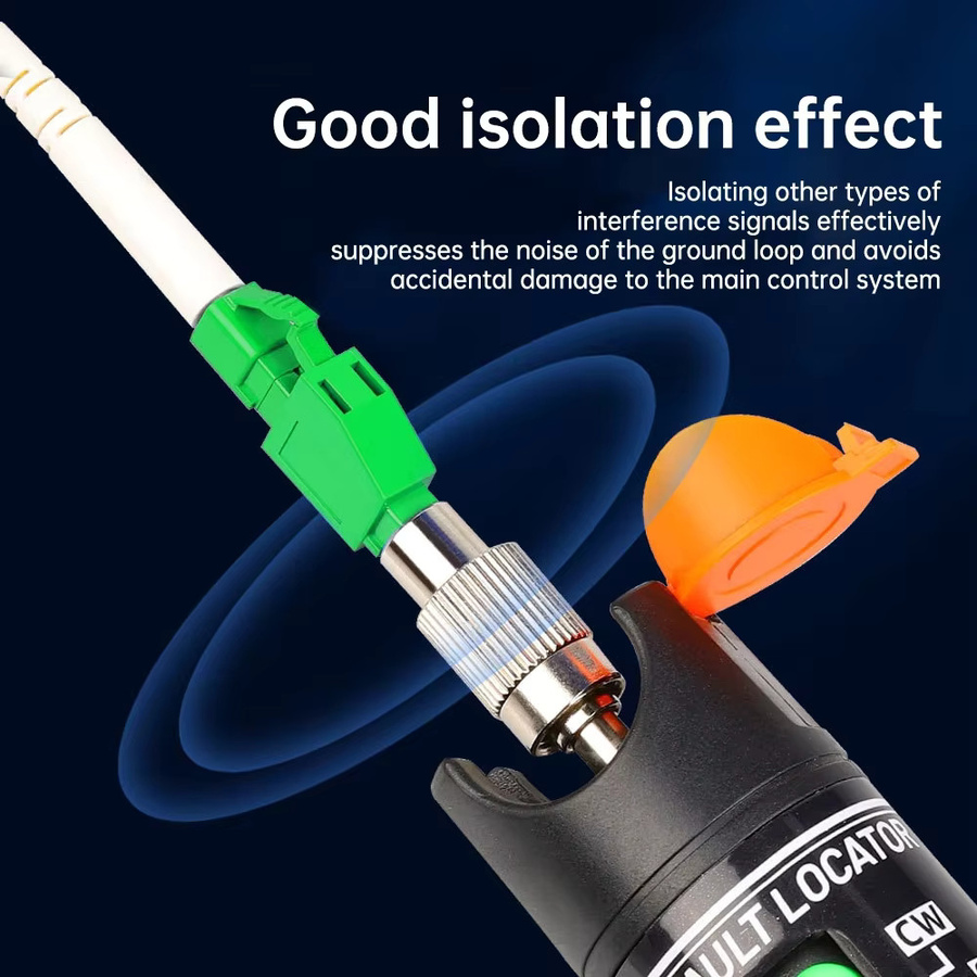 ZoeRax Simplex Hybrid Glasfaser-Adapter FC/APC-Stecker auf LC/APC-Buchse in Grün für visuelle Fehlerortung und optische Jumper - Bild 4