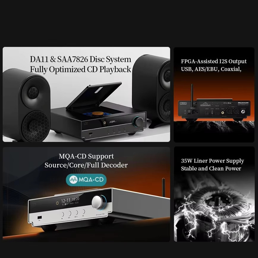 Shanling CT90 Hi-Fi CD-Transportgerät mit MQA-Unterstützung und Bluetooth 5.0 in Silber - Bild 1